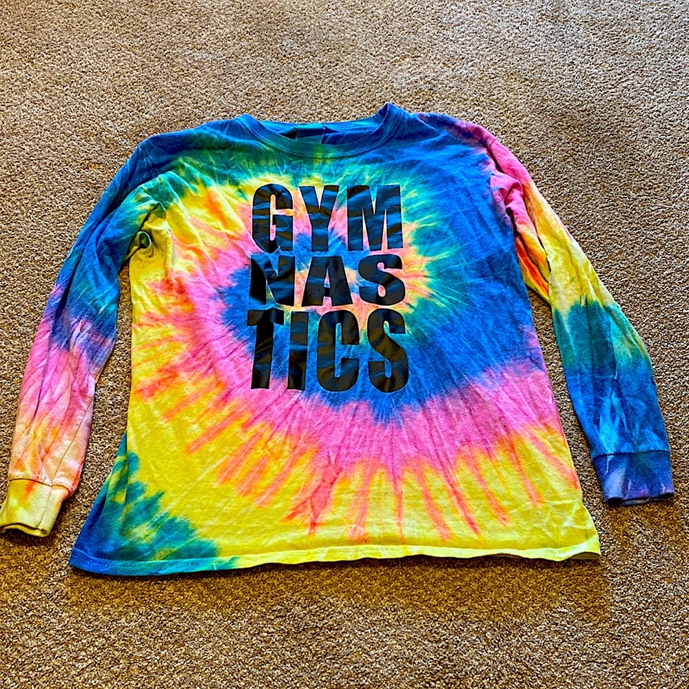 Colortone girls 14-16 tie dye gymnastics long sleeve shirt.